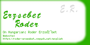 erzsebet roder business card